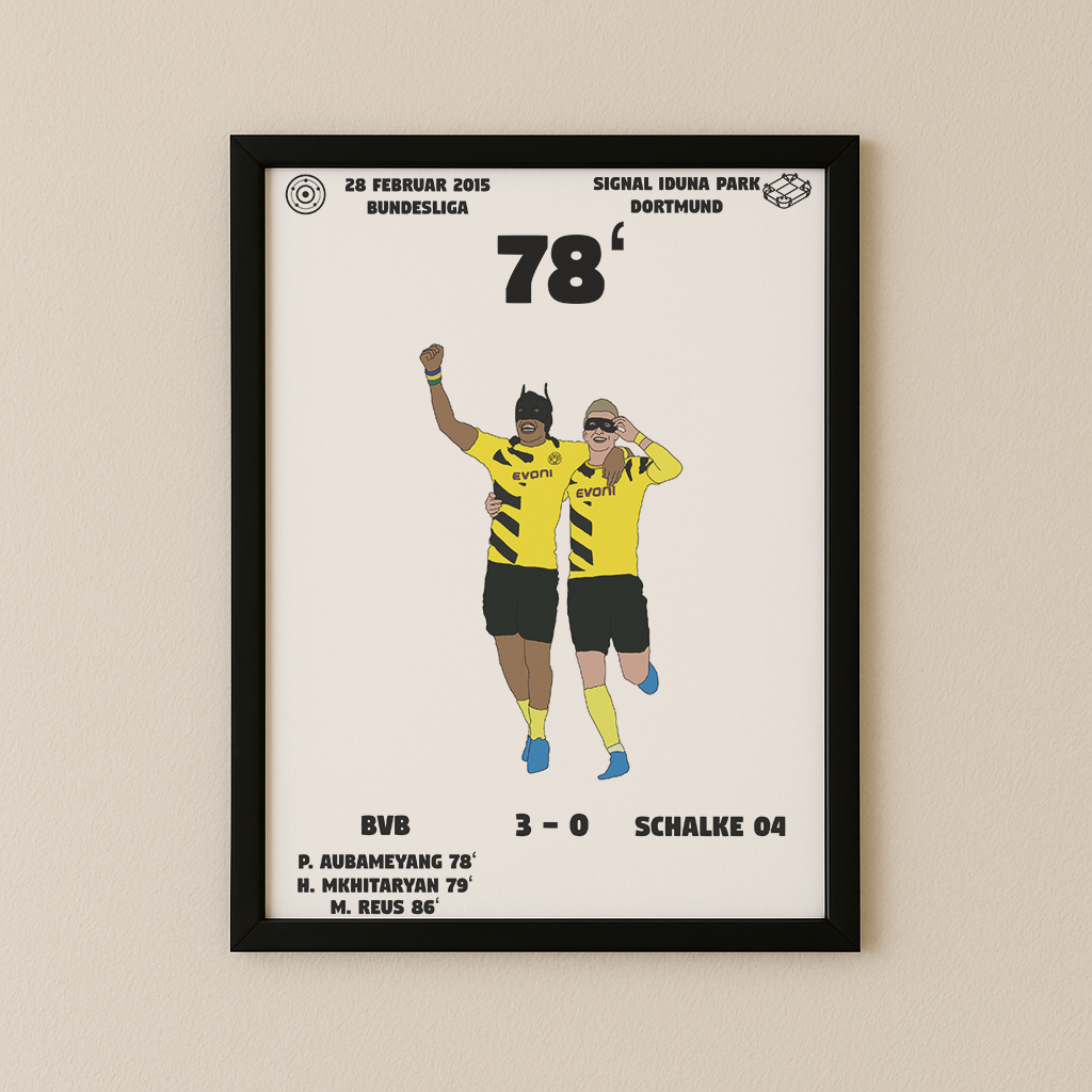 Jubel-Poster I im Rahmen AllAroundFootball