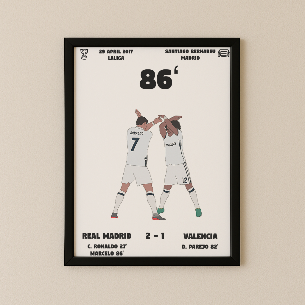 Jubel-Poster I im Rahmen AllAroundFootball