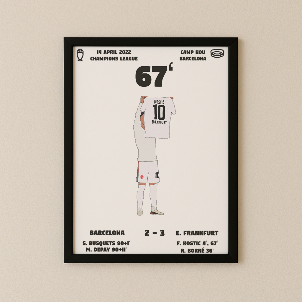 Jubel-Poster I im Rahmen AllAroundFootball