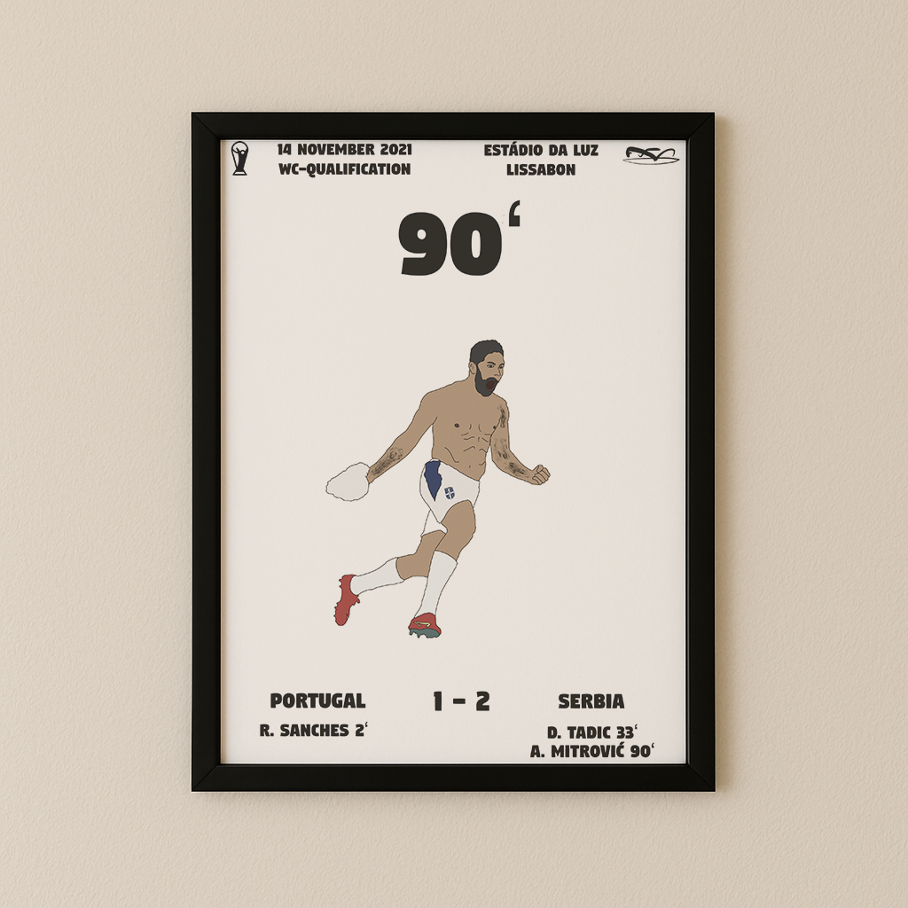 Jubel-Poster I im Rahmen AllAroundFootball