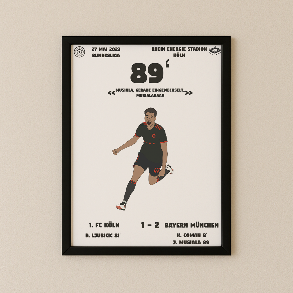 Jubel-Poster I im Rahmen AllAroundFootball