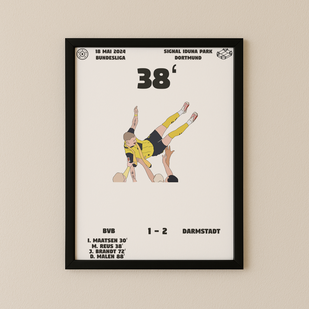 Jubel-Poster I im Rahmen AllAroundFootball