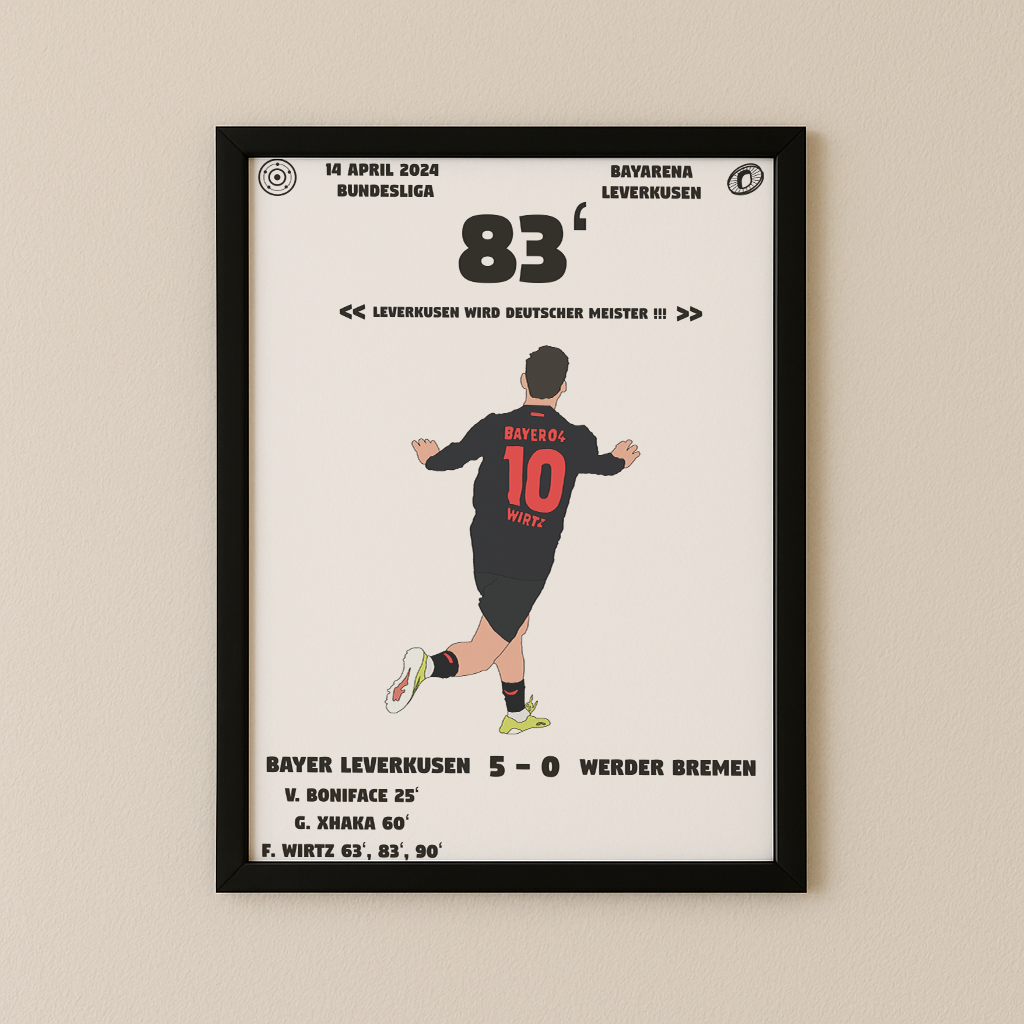 Jubel-Poster I im Rahmen AllAroundFootball