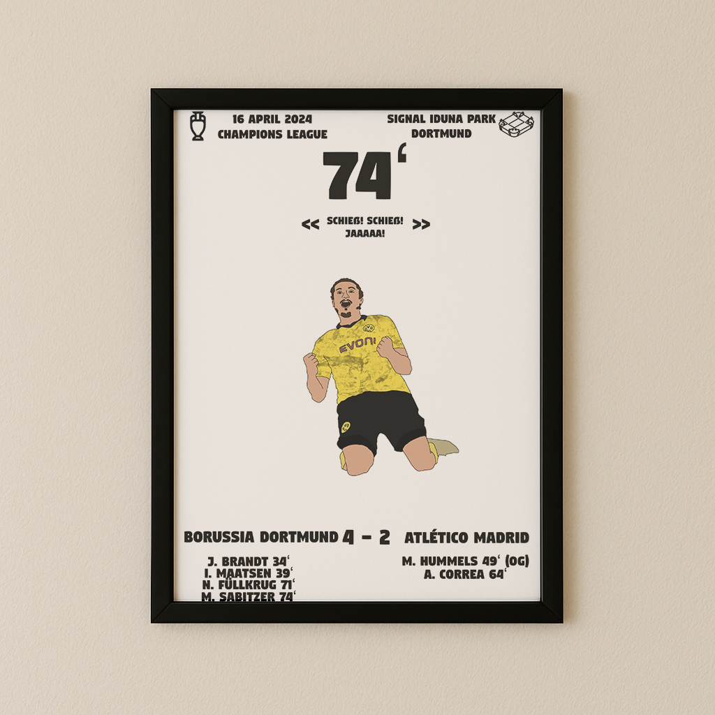 Jubel-Poster I im Rahmen AllAroundFootball