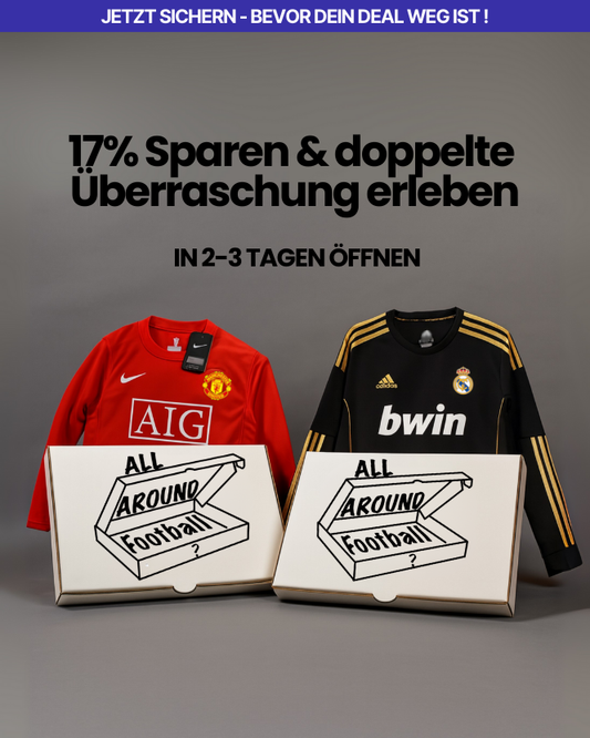 Exklusive Fußball MysteryBox im Sparset | Erlebe das Trikot Unboxing, mysterybox fußball mysterybox, trikot mysterybox, eine trikot mysterybox zum öffnen mit einer fifa packopening animation. legendäre trikots, retro jersey, manchester united ronaldo trikot, Mystery Box Fußballtrikot, 100% originale Trikots, neues und originales Trikot, Vintage Mystery Box – Fußballtrikot, vintage trikots, retro trikots, originale retro trikots, championsleague, real madrid, mancity, fc barcelona, messi, lamine yamal, mbapp