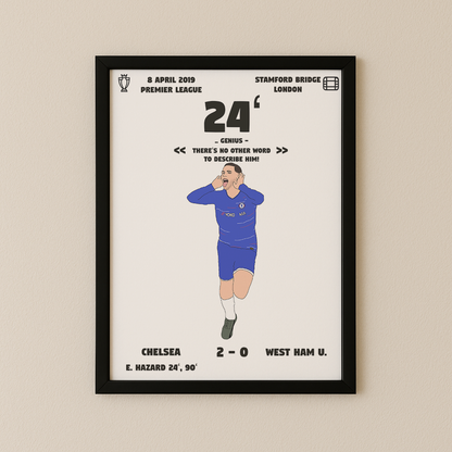 Eden Hazard dribbelt den Ball magisch ins Tor
