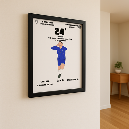 Eden Hazard dribbelt den Ball magisch ins Tor